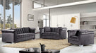 Kayla Grey Velvet Sofa - 615Grey-S - Vega Furniture