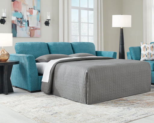 Keerwick Teal Queen Sofa Sleeper - 6750739 - Vega Furniture
