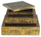 Keldy Antique Brass Finish Box, Set of 3 - A2000490 - Vega Furniture