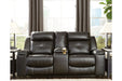 Kempten Black Reclining Loveseat with Console - 8210594 - Vega Furniture