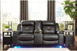 Kempten Black Reclining Loveseat with Console - 8210594 - Vega Furniture