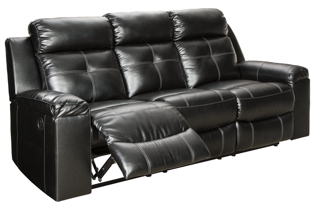 Kempten Black Reclining Sofa - 8210588 - Vega Furniture