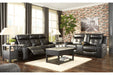 Kempten Black Reclining Sofa - 8210588 - Vega Furniture