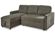 Kerle Charcoal LAF Sleeper Sofa Chaise - SET | 2650516 | 2650545 - Vega Furniture