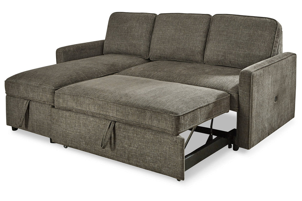 Kerle Charcoal LAF Sleeper Sofa Chaise - SET | 2650516 | 2650545 - Vega Furniture