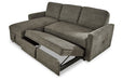 Kerle Charcoal LAF Sleeper Sofa Chaise - SET | 2650516 | 2650545 - Vega Furniture