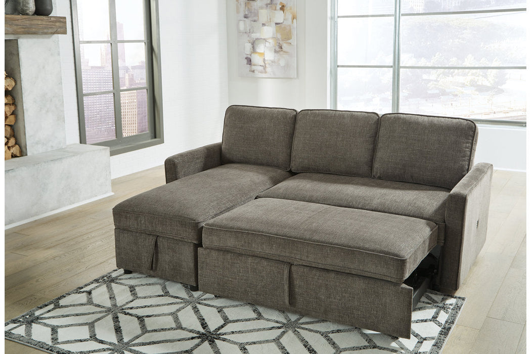 Kerle Charcoal LAF Sleeper Sofa Chaise - SET | 2650516 | 2650545 - Vega Furniture