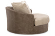 Keskin Sand Oversized Swivel Accent Chair - 1840321 - Vega Furniture