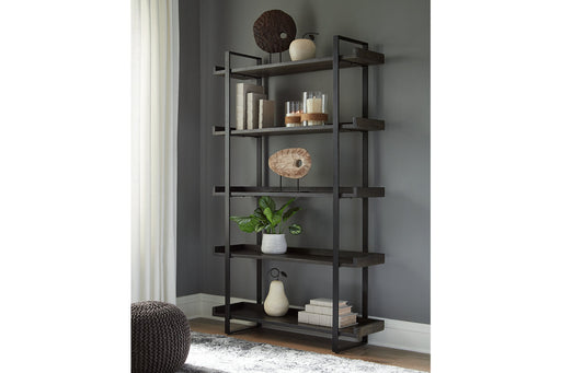 Kevmart Grayish Brown/Black Bookcase - A4000532 - Vega Furniture