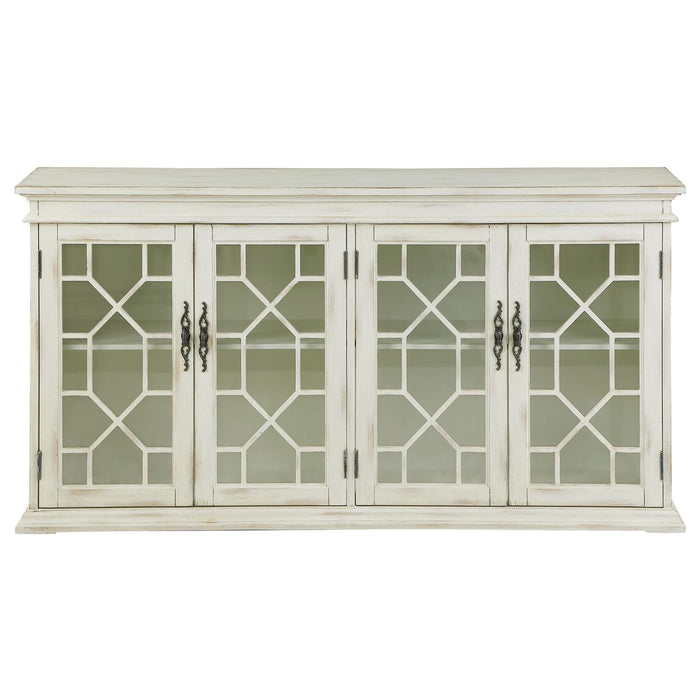 Kiara White 4-Door Accent Cabinet with Adjustable Shelves - 950859 - Vega Furniture