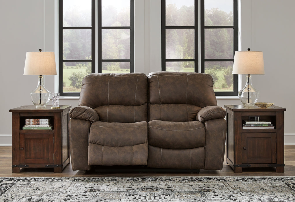 Kilmartin Chocolate Reclining Loveseat - 4240486 - Vega Furniture