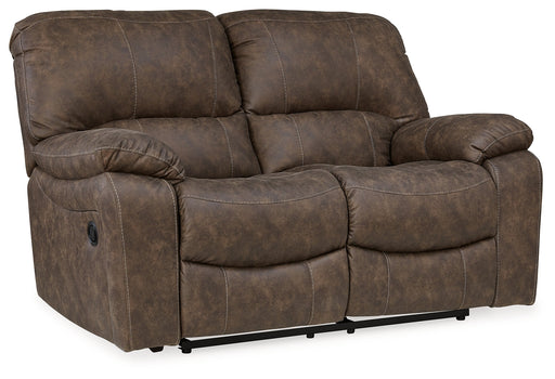 Kilmartin Chocolate Reclining Loveseat - 4240486 - Vega Furniture