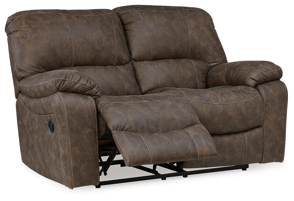 Kilmartin Chocolate Reclining Loveseat - 4240486 - Vega Furniture