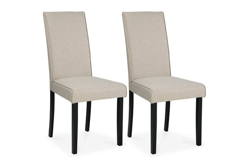 Kimonte Dark Brown/Beige Dining Chair, Set of 2 - D250-05 - Vega Furniture