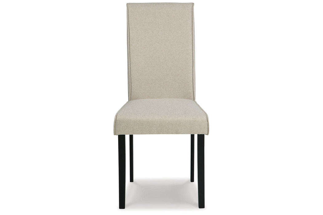 Kimonte Dark Brown/Beige Dining Chair, Set of 2 - D250-05 - Vega Furniture