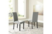 Kimonte Dark Brown/Gray Dining Chair, Set of 2 - D250-06 - Vega Furniture