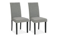 Kimonte Dark Brown/Gray Dining Chair, Set of 2 - D250-06 - Vega Furniture