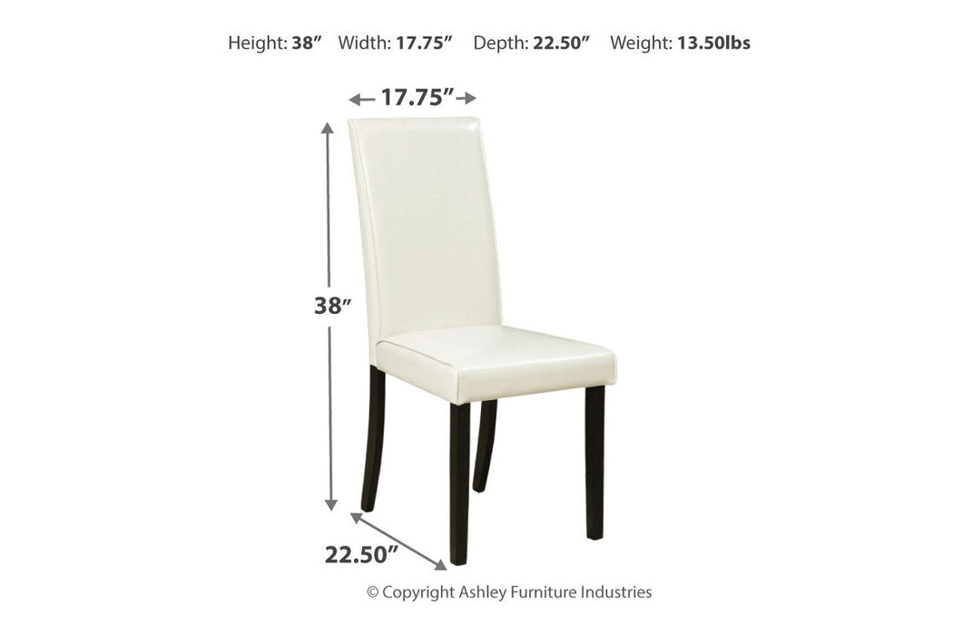 Kimonte Ivory Dining Chair, Set of 2 - D250-01 - Vega Furniture