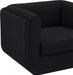 Kimora Linen Textured Fabric Chair Black - 151Black-C - Vega Furniture
