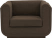 Kimora Linen Textured Fabric Chair Brown - 151Brown-C - Vega Furniture