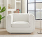 Kimora Linen Textured Fabric Chair Cream - 151Cream-C - Vega Furniture