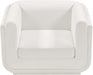 Kimora Linen Textured Fabric Chair Cream - 151Cream-C - Vega Furniture