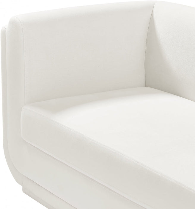 Kimora Linen Textured Fabric Chair Cream - 151Cream-C - Vega Furniture