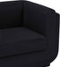 Kimora Linen Textured Fabric Loveseat Black - 151Black-L - Vega Furniture