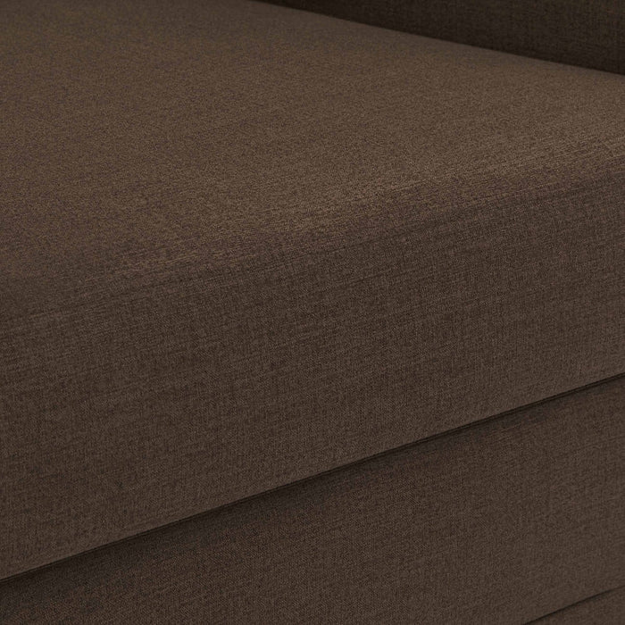 Kimora Linen Textured Fabric Sofa Brown - 151Brown-S - Vega Furniture