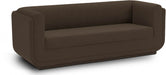 Kimora Linen Textured Fabric Sofa Brown - 151Brown-S - Vega Furniture