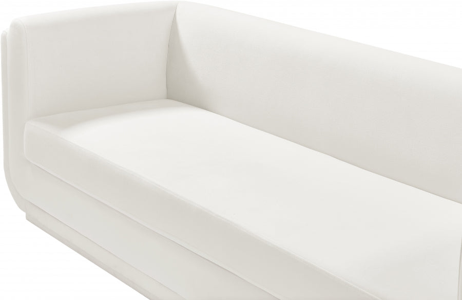 Kimora Linen Textured Fabric Sofa Cream - 151Cream-S - Vega Furniture