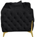 Kingdom Black Velvet Loveseat - 695Black-L - Vega Furniture