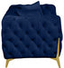 Kingdom Blue Velvet Loveseat - 695Navy-L - Vega Furniture