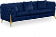 Kingdom Blue Velvet Sofa - 695Navy-S - Vega Furniture