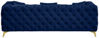 Kingdom Blue Velvet Sofa - 695Navy-S - Vega Furniture