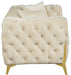 Kingdom Cream Velvet Loveseat - 695Cream-L - Vega Furniture