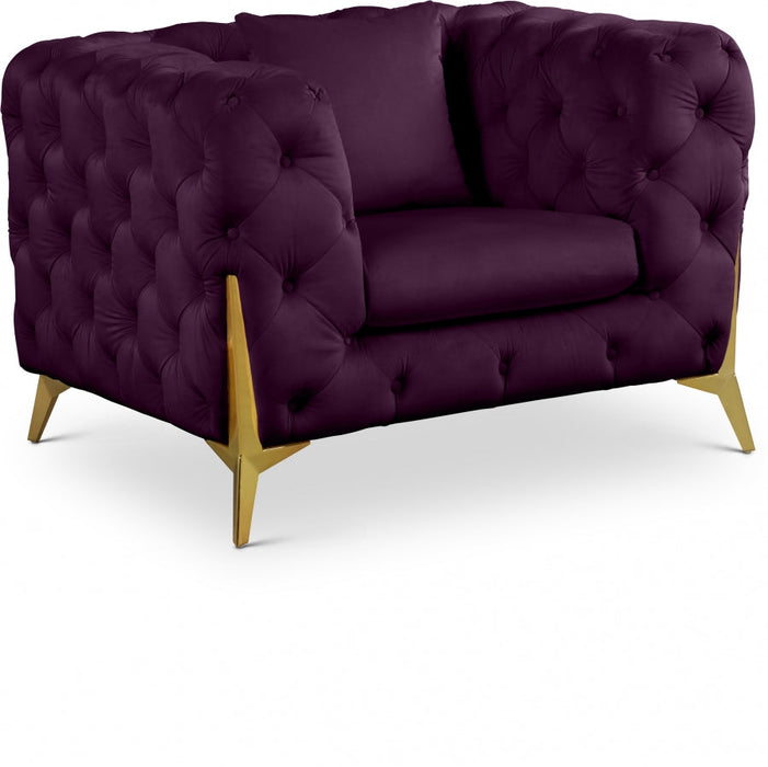 Kingdom Purple Velvet Chair - 695Purple-C - Vega Furniture