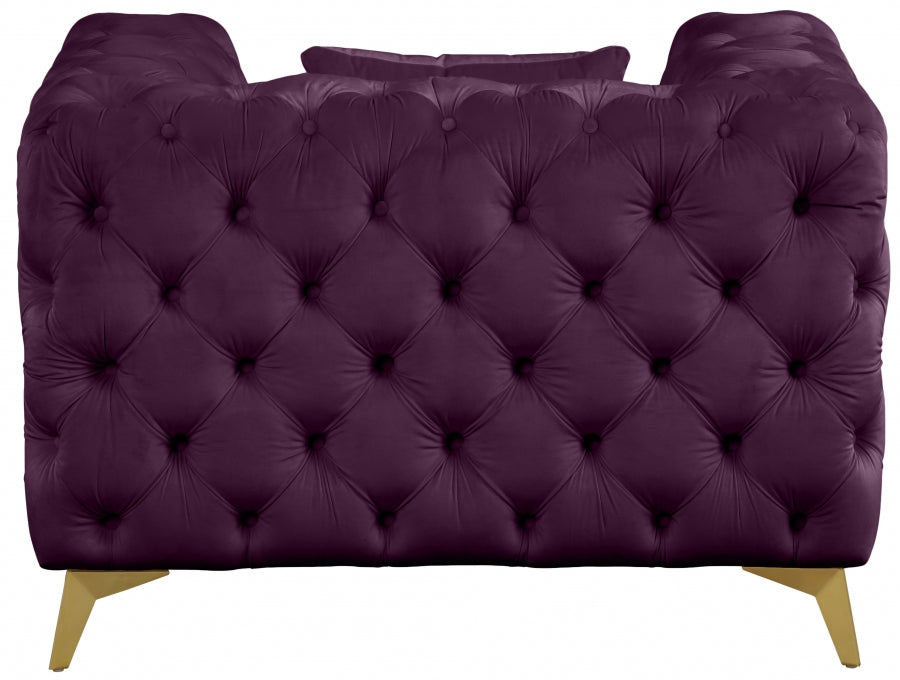 Kingdom Purple Velvet Chair - 695Purple-C - Vega Furniture