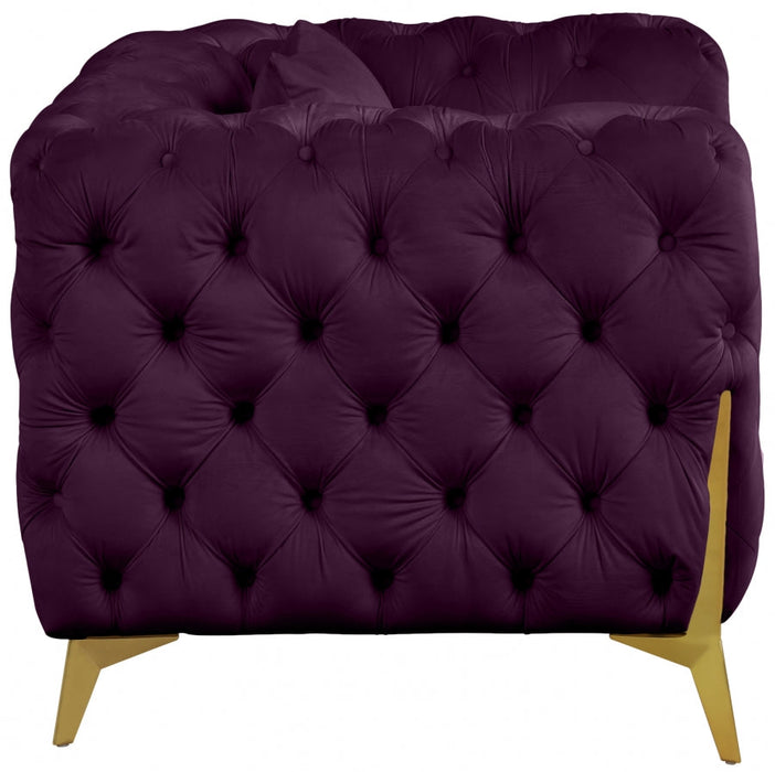 Kingdom Purple Velvet Chair - 695Purple-C - Vega Furniture