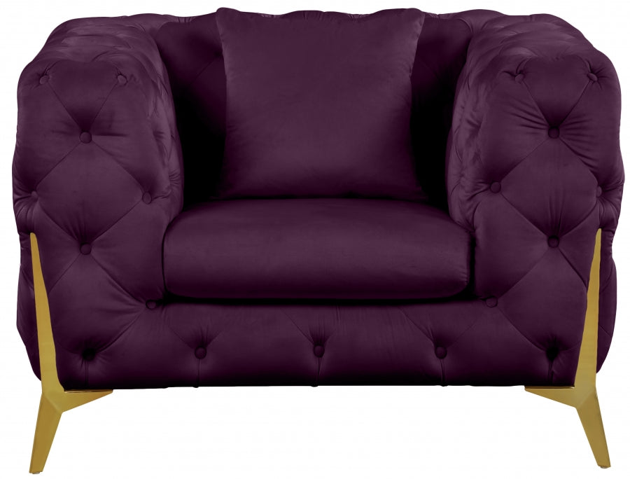 Kingdom Purple Velvet Chair - 695Purple-C - Vega Furniture