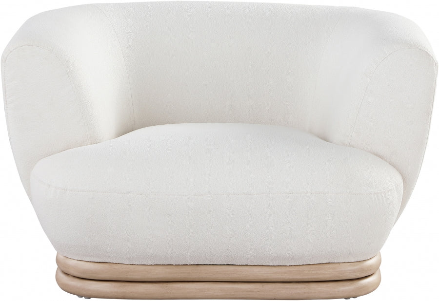 Kipton Cream Boucle Fabric Chair - 648Cream-C - Vega Furniture