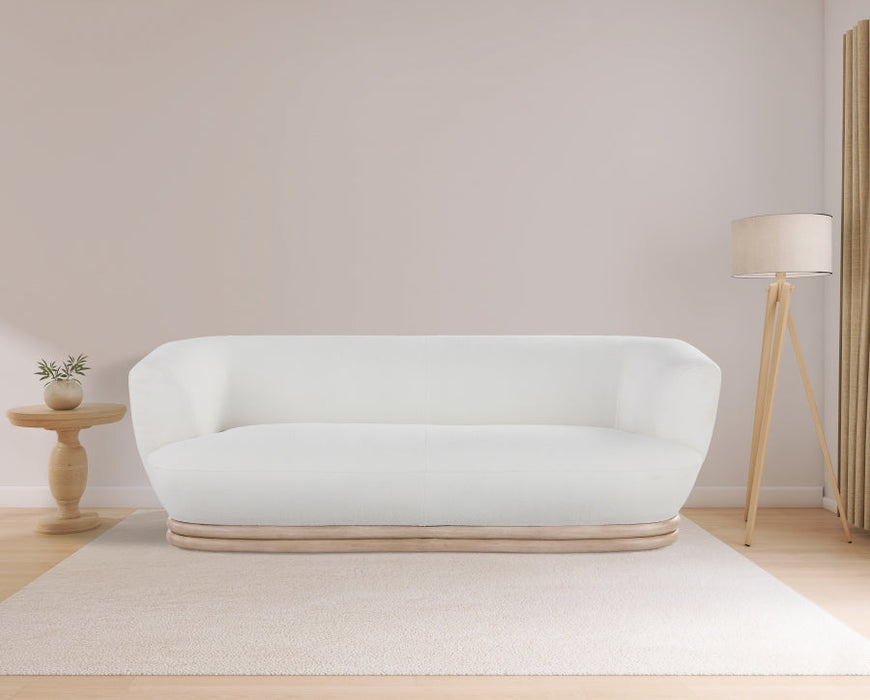 Kipton Cream Boucle Fabric Sofa - 648Cream-S - Vega Furniture