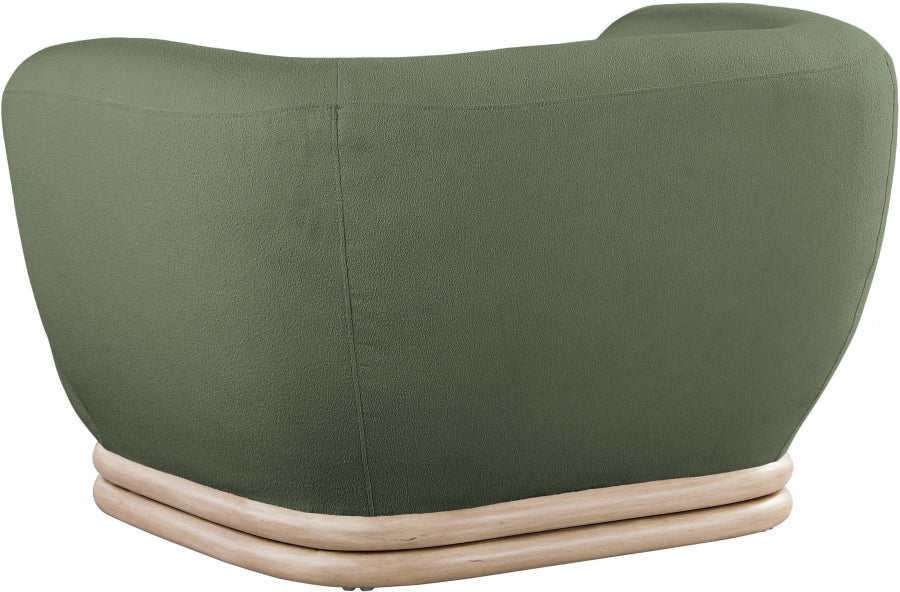 Kipton Green Boucle Fabric Chair - 648Green-C - Vega Furniture