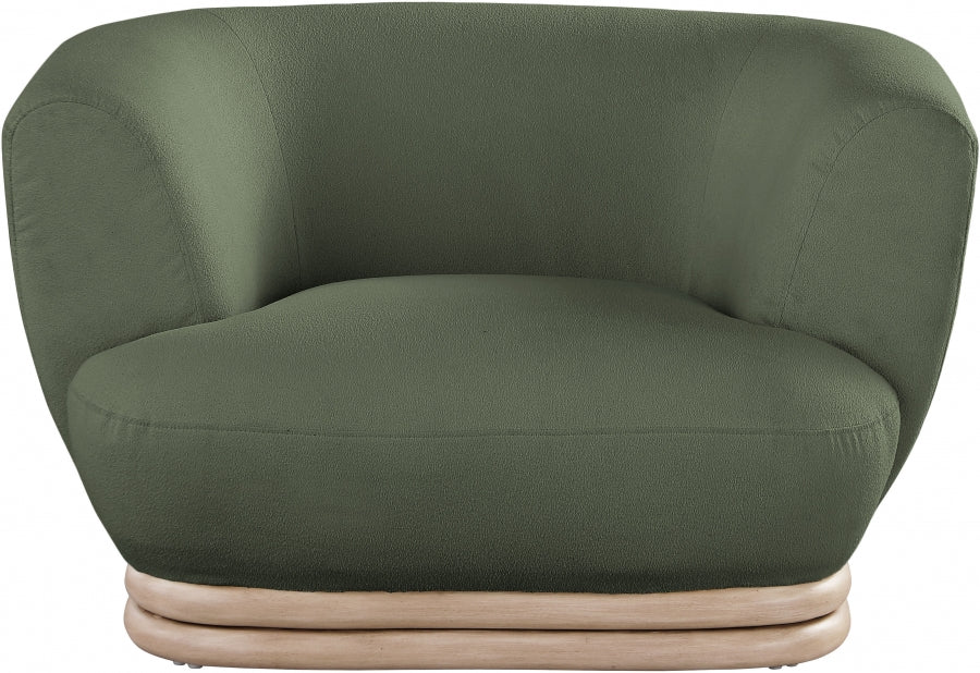 Kipton Green Boucle Fabric Chair - 648Green-C - Vega Furniture