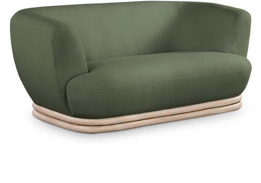 Kipton Green Boucle Fabric Loveseat - 648Green-L - Vega Furniture