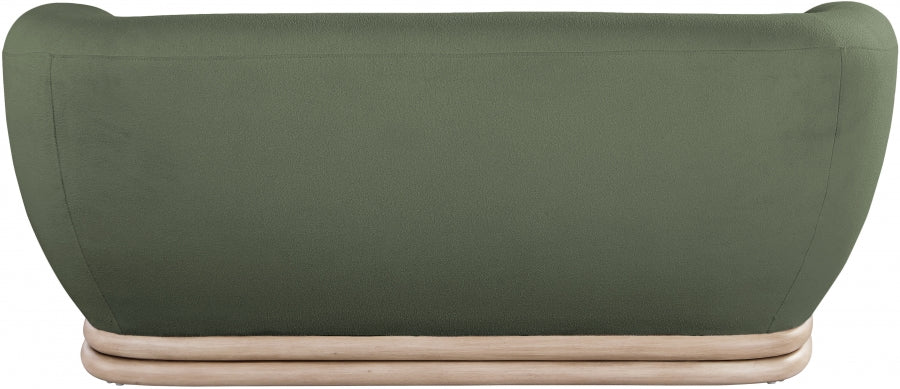 Kipton Green Boucle Fabric Loveseat - 648Green-L - Vega Furniture