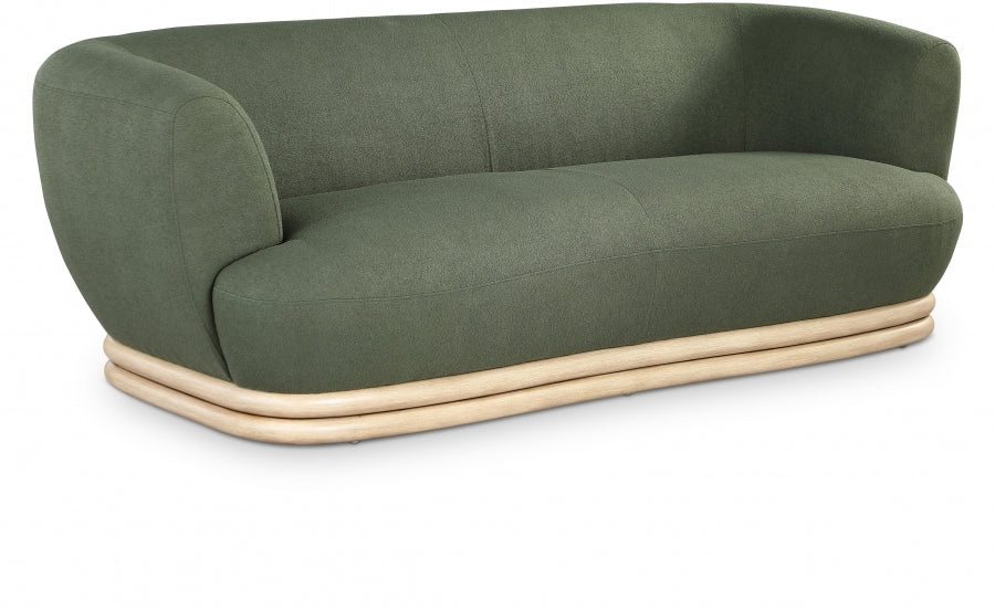 Kipton Green Boucle Fabric Sofa - 648Green-S - Vega Furniture