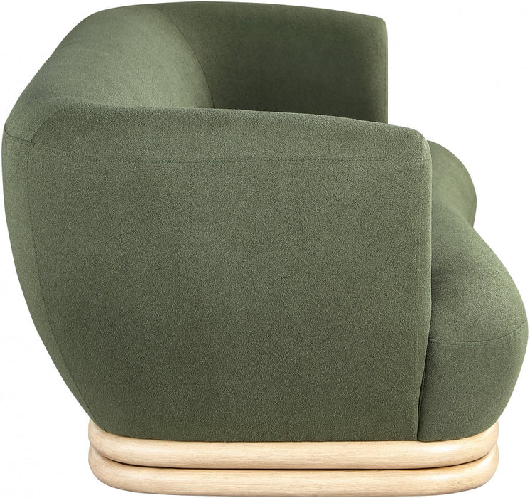 Kipton Green Boucle Fabric Sofa - 648Green-S - Vega Furniture