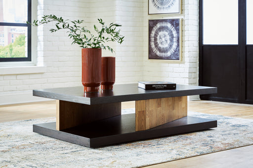 Kocomore Brown/Natural Coffee Table - T847-1 - Vega Furniture