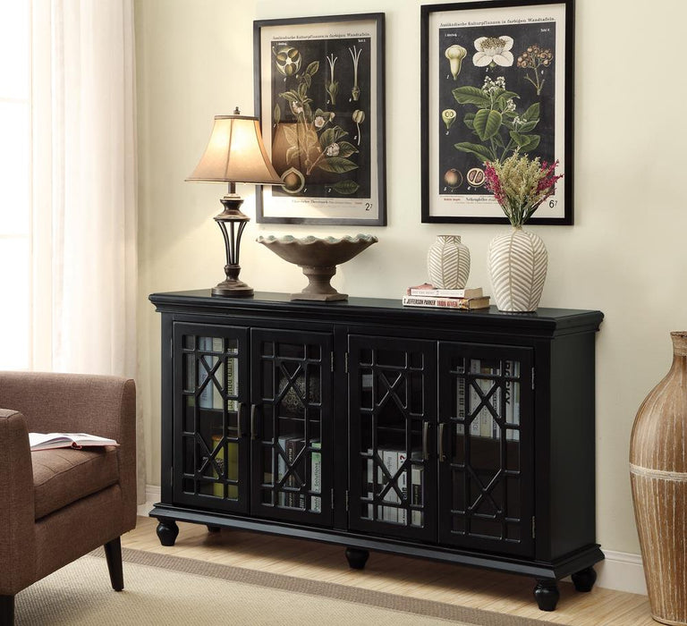 Kovu Black 4-Door Accent Cabinet - 950639 - Vega Furniture